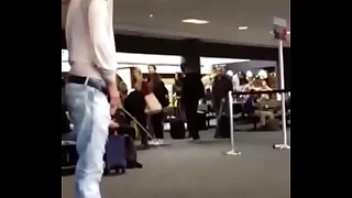Male lead Bronson Pelletier d&period; peeing there airport